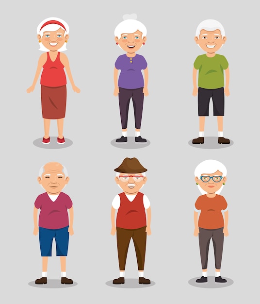 Abuelos con ropa deportiva