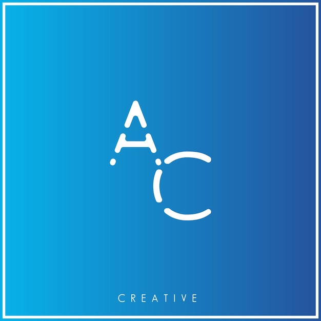 AC Premium Vector último diseño del logotipo Creative Logo Vector Ilustración de las letras del logotipo Logo Creative