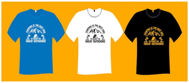 Acampar es la mejor manera de disfrutar del diseño de camisetas SVG de Great Outdoors