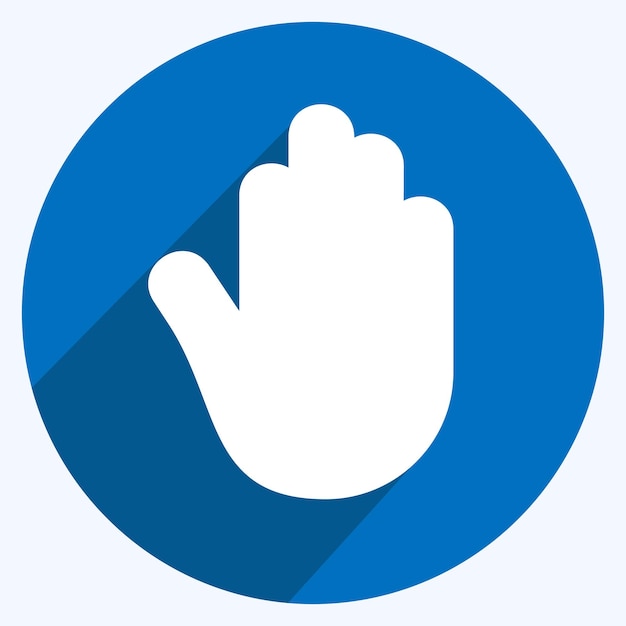 Accesibilidad de íconos adecuada para aplicaciones móviles símbolo estilo de sombra larga diseño editable