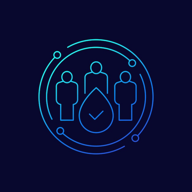 Acceso al vector de icono de línea de agua limpia