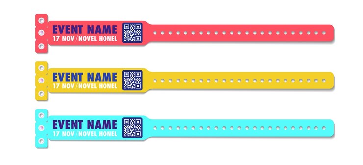 Vector acceso a eventos de plantilla vectorial de pulsera