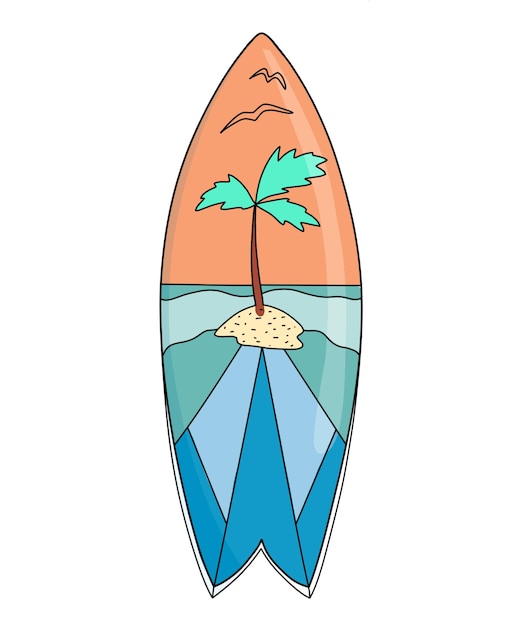 Un accesorio de verano para vacaciones y viajes Vector en un fondo blanco separado Mar de estilo playa