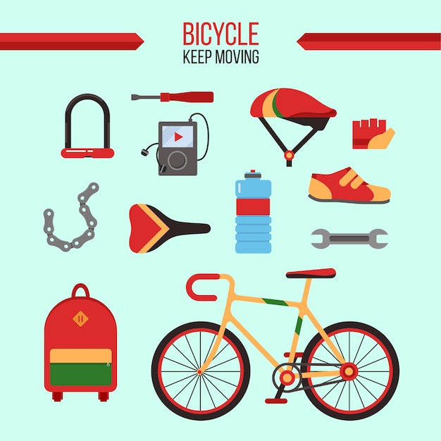 Accesorios de bicicleta estilo de vida saludable