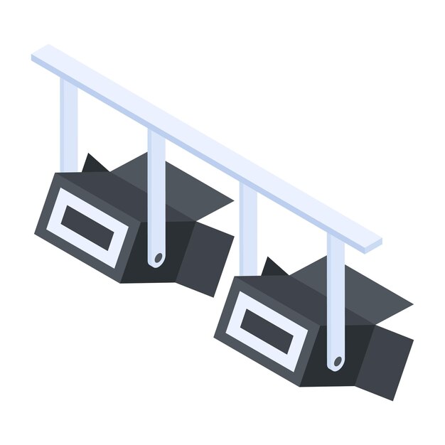 Accesorios de estudio Icono isométrico