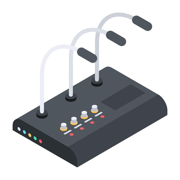 Accesorios de estudio Icono isométrico