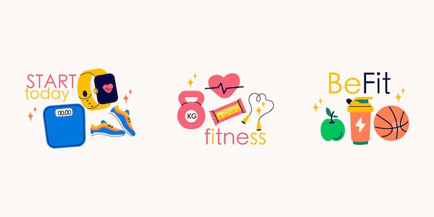 Accesorios de gimnasia, equipos deportivos con diseño de etiqueta de insignia con letras