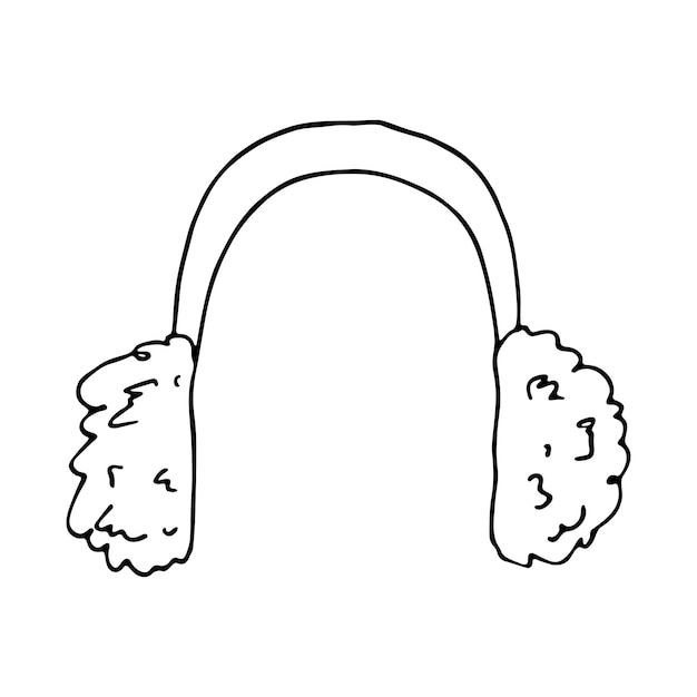 Accesorios de invierno dibujados a mano Elemento de diseño único para la decoración de diseño de impresión de tarjetas