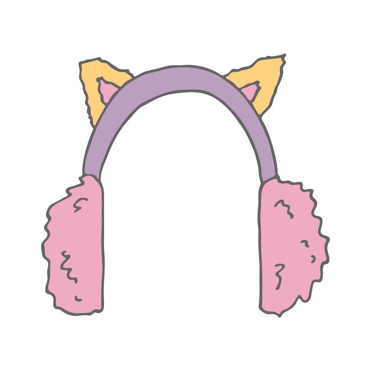 Vector accesorios de invierno dibujados a mano elemento de diseño único para la decoración de diseño de impresión de tarjetas