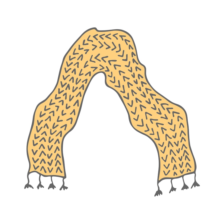 Vector accesorios de invierno dibujados a mano elemento de diseño único para la decoración de diseño de impresión de tarjetas