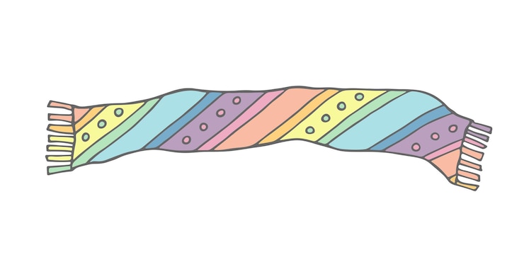 Vector accesorios de invierno dibujados a mano elemento de diseño único para la decoración de diseño de impresión de tarjetas