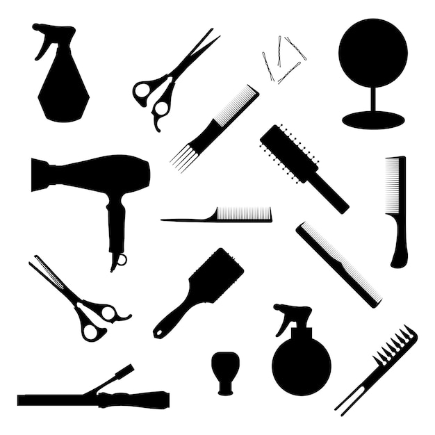 Accesorios de peluquería Herramientas de corte de pelo profesional en barbería cepillo de pelo peine secador de pelo