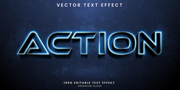 Acción Efecto de texto editable
