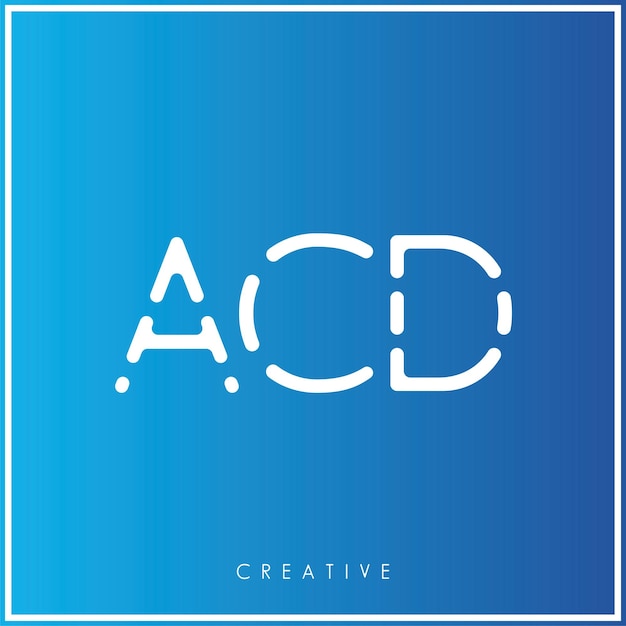 ACD Creative Vector Latter Diseño de logotipo Mínimo Logotipo Latter Ilustración vectorial premium Monograma