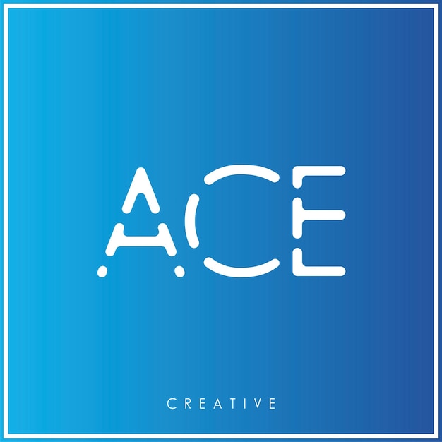 ACE Creative Vector Latter Diseño de logotipo Mínimo Logotipo Latter Ilustración vectorial premium Monograma