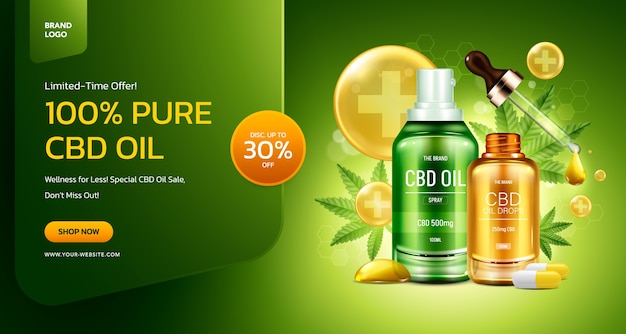 Aceite de CBD puro al 100% para el bienestar - oferta de tiempo limitado