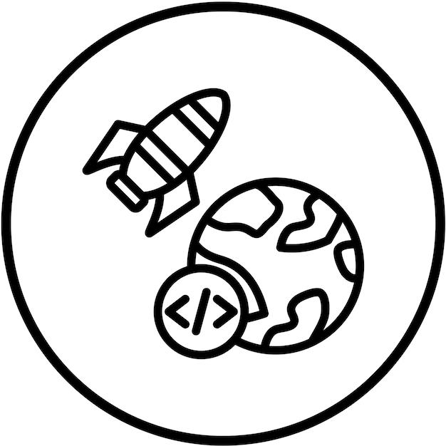 Acelerador de diseño vectorial Estilo de icono del programa