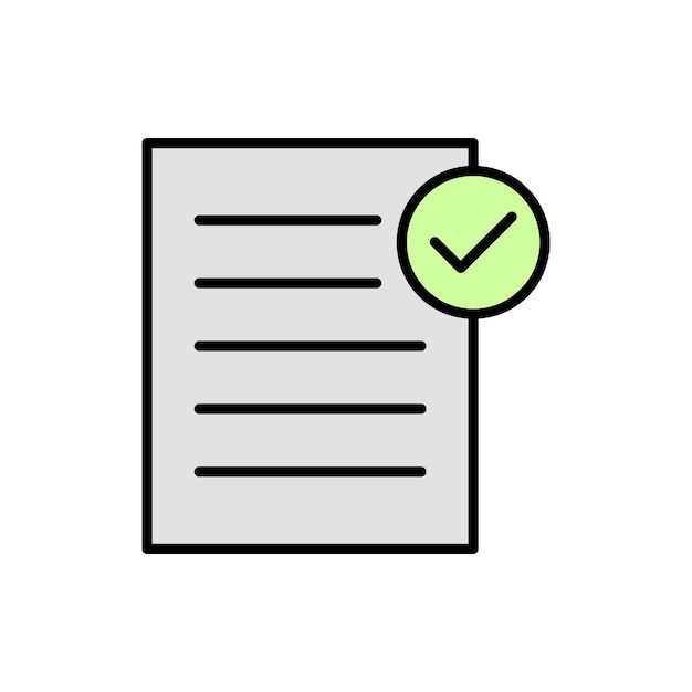 Aceptar el ícono del documento