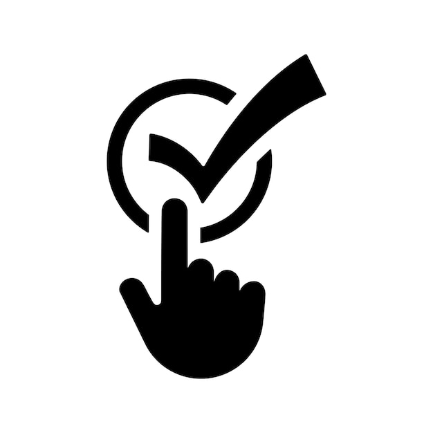 Aceptar el icono de la mano de aprobación