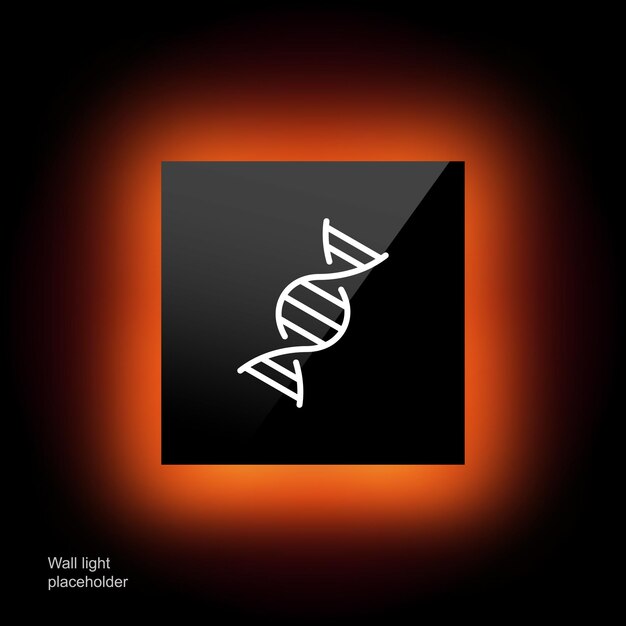 Ácido desoxirribonucleico línea icono molécula biología anatomía adn biometría autenticación identikit protección defensa Verificación concepto Glassmorphism estilo Vector línea icono para negocios