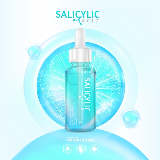 acné envejecimiento aplicar aplicar fondo hermosa belleza azul botella cuidado claro primer plano col