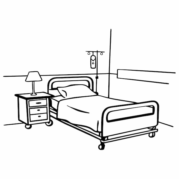 Acogedora habitación de hospital ropa de cama amplificador dispositivos médicos