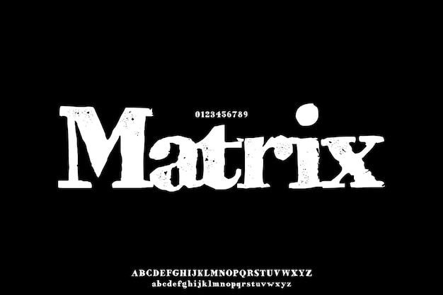 Action Matrix Creative Vector War Display Alfabeto Diseño de fuentes