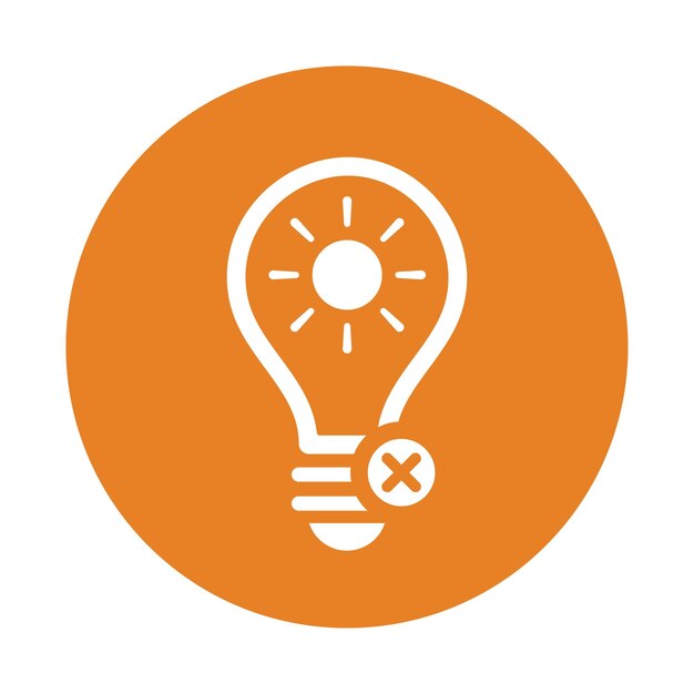 Activar y desactivar el icono del vector de color naranja EPS