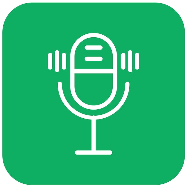 Activar el micrófono Ilustración del diseño del icono vectorial