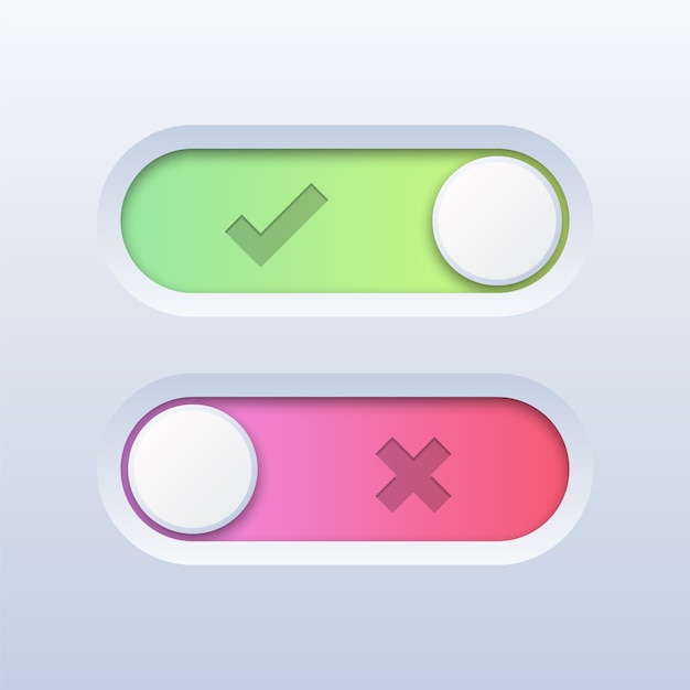 Activar o desactivar el botón del interruptor en blanco