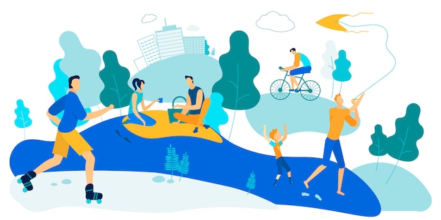 Actividad al aire libre en el horario de verano City Park Leisure
