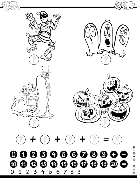 actividad de colorear de matemáticas