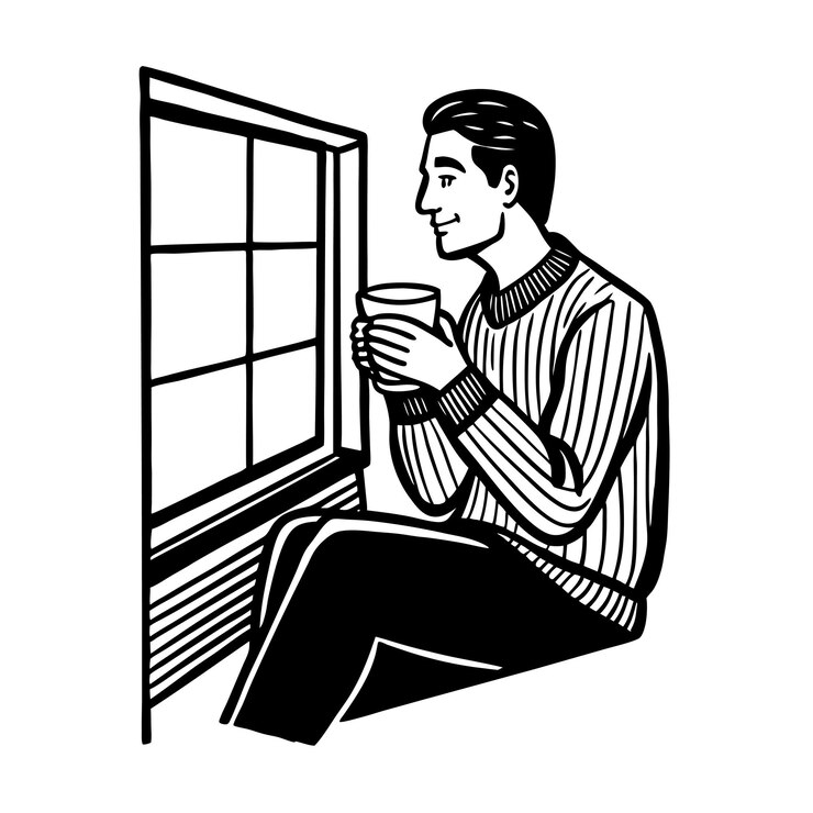 Actividad de un hombre en la vida diaria y en la oficina o en el lugar de trabajo Ilustración vectorial de personajes de dibujos animados