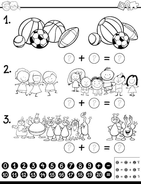 actividad matemática para colorear