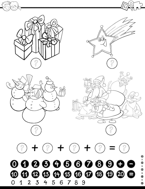 Actividad matemática para colorear