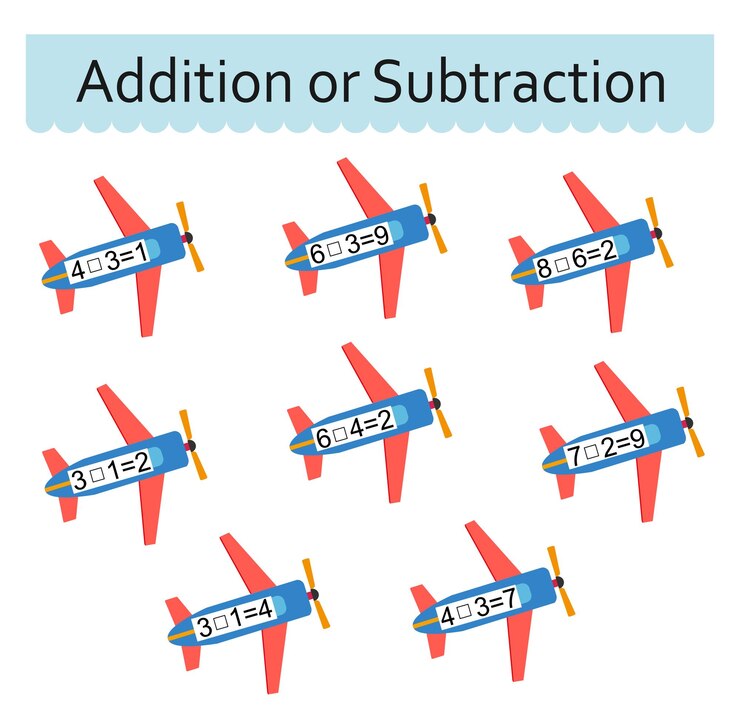Vector actividad matemática para niños desarrollo de habilidades numéricas rango de números hasta 10 ilustración vectorial