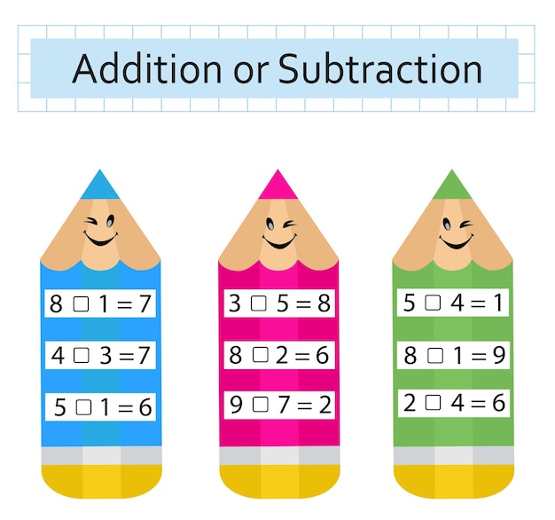 Actividad de matemáticas para niños Desarrollo de habilidades numéricas Rango de números hasta 10 Vector