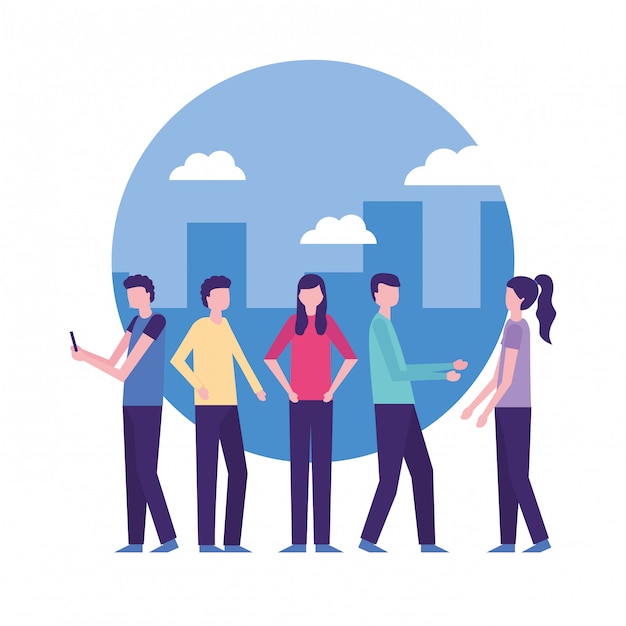 Actividad de personas de la comunidad.