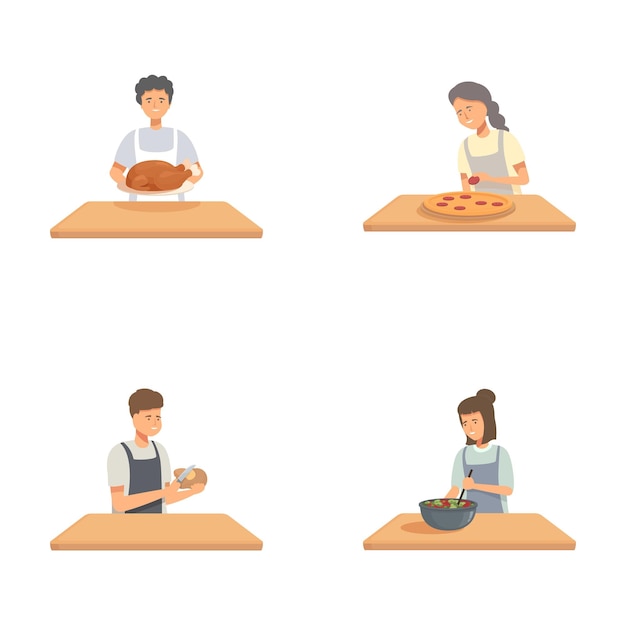 Actividades culinarias con jóvenes chefs de dibujos animados