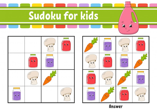 Actividades infantiles de sudoku