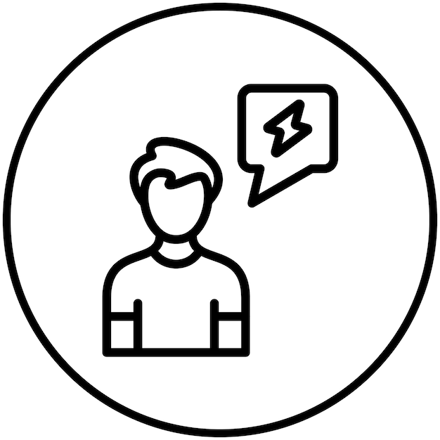 Activista Ilustración del icono vectorial masculino de la protesta y la desobediencia civil