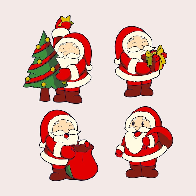 Activo de diseño arte vectorial de santa claus