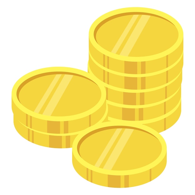 Activo de diseño de ilustración de vector de moneda