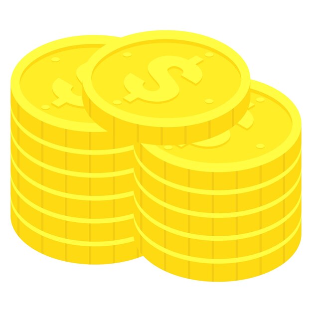 Activo de diseño de ilustración de vector de moneda