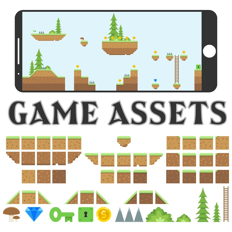 Vector activo del juego tileset