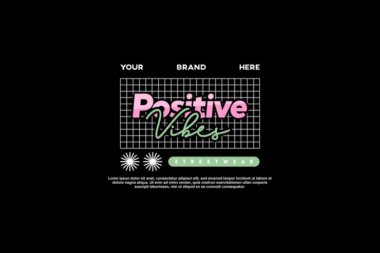 Vector activo de plantilla moderna de streetwear