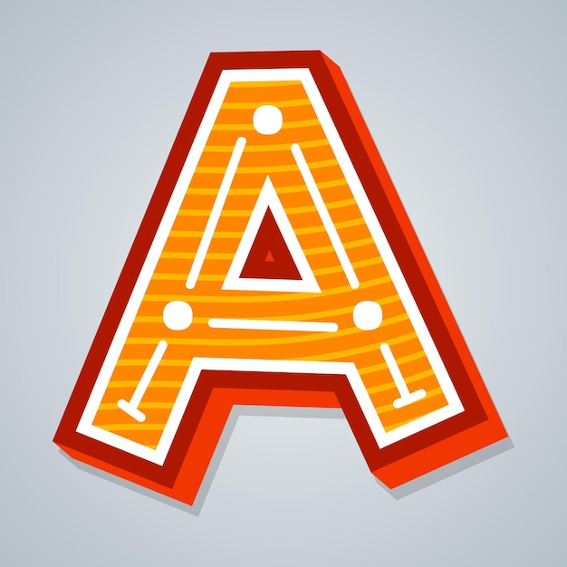 Vector activos 3d de diseño de letras