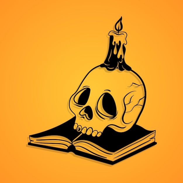 Activos de diseño de Halloween naranja negro
