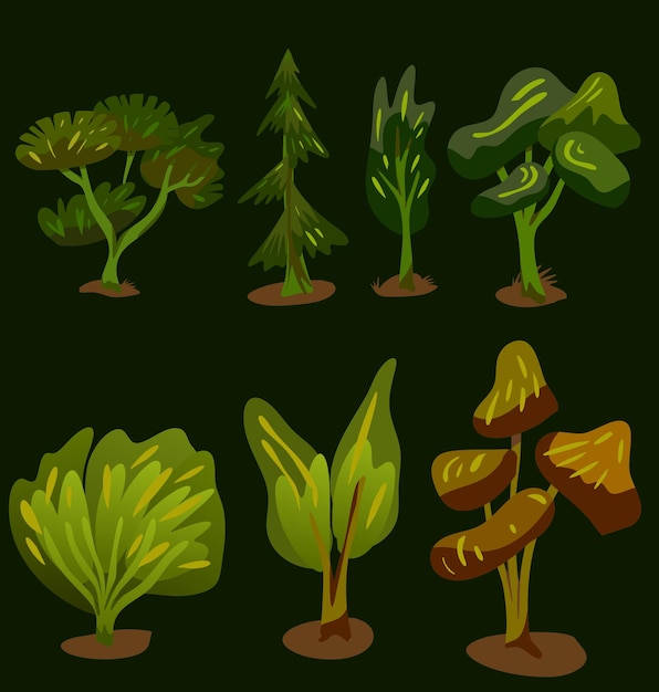 activos de ilustración de árbol de vector