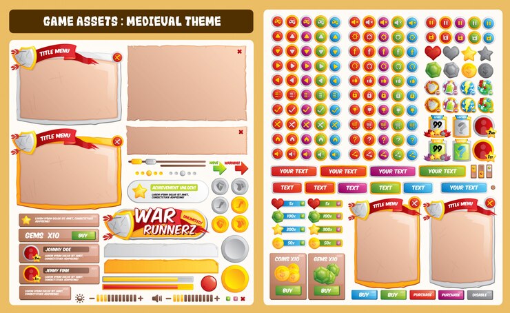 Activos de juegos temáticos medievales